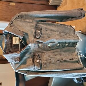 Kensie Charcoal Denim Jacket